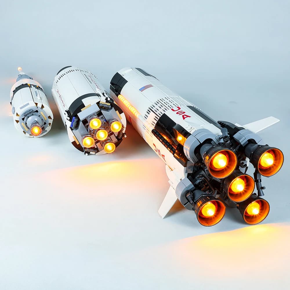 LED Light Kit for Ideas 21309 The Apollo Saturn V Launch Vehicle 16032 Building Blocks Model DIY Toys Set Not Building Blocks — view 2