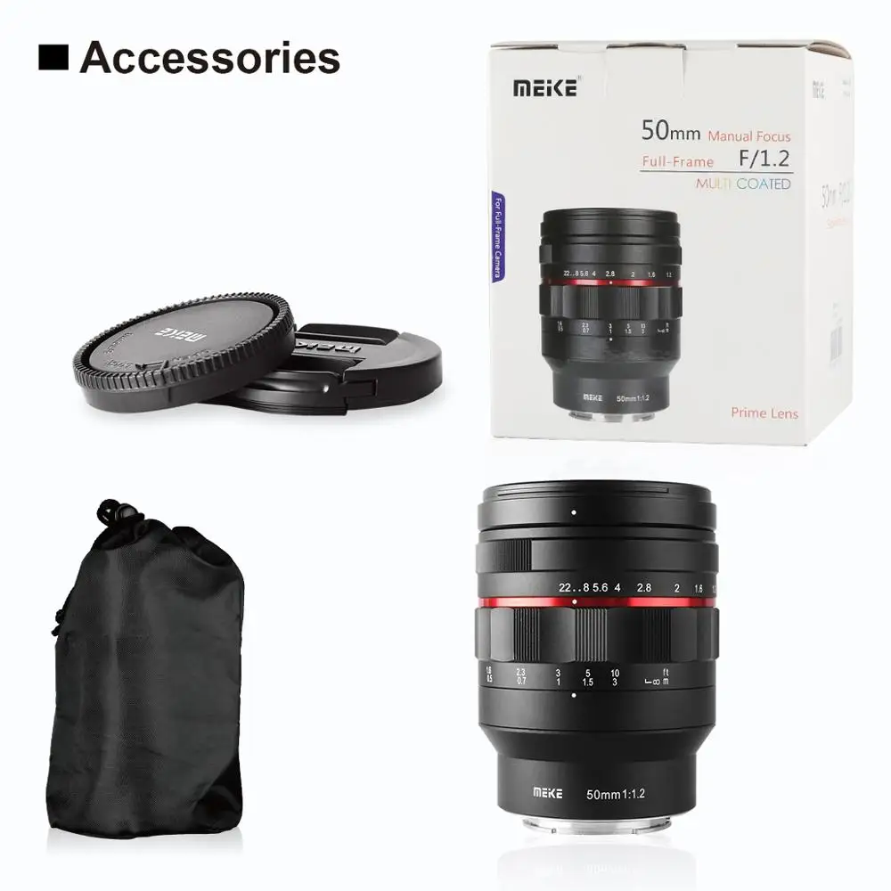 Meike 50mm F1.2 Large Aperture Full Frame Manual Focus Lens for Sony E Mount/ Nikon Z Mount/ Canon EF/L Mount Cameras — view 5
