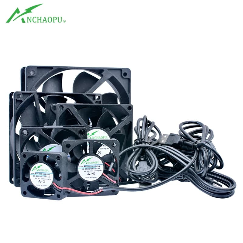 40mm 50mm 60mm 70mm 80mm 92mm 120mm DC5V USB Connector Quiet Cooling Fan for DIY Cooling Router Game TV Box Power Supply