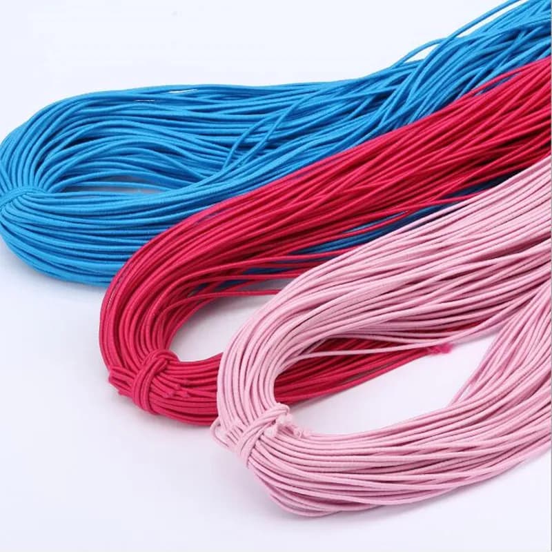 1mm Colorful High-Elastic Round Elastic Band Round Elastic Rope Rubber Band Elastic Line DIY Sewing Jewelry Accessories 9yards — view 2