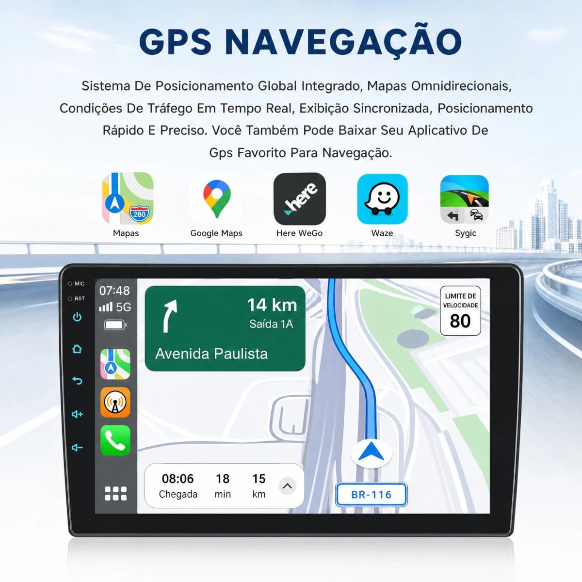 ESSGOO Car Radio Android 15 Carplay Auto Multimedia Video 7/9/10'' Universal Stereo For Volkswagen Nissan Hyundai Kia Toyota — view 5