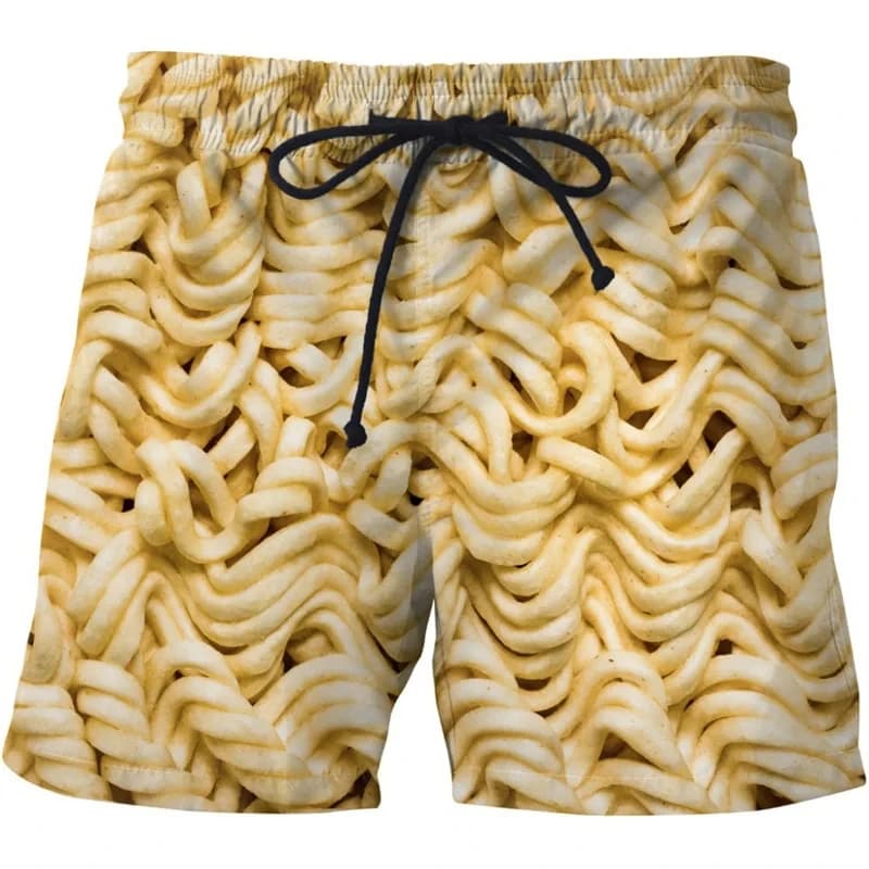 Funny Fatty Beef Hot Dog Men's 3D Print Short Pants Street Hip Hop Beach Shorts Skateboard Swimming Shorts Women Short Trunks — view 2