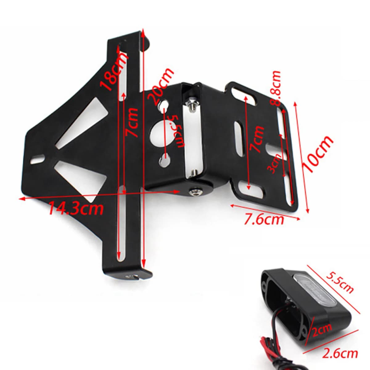 For Kawasaki Z750 Z800 Z900 Z1000 NINJA400 License Plate Frame Adjustable Rear License Plate Modification Motorcycle Accessories — view 4
