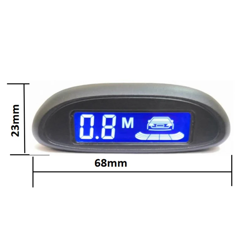 Multiple Radar Car Parktronic LED Parking Sensor Kit Radar Backlight Display Backup Monitor Detector System — view 4