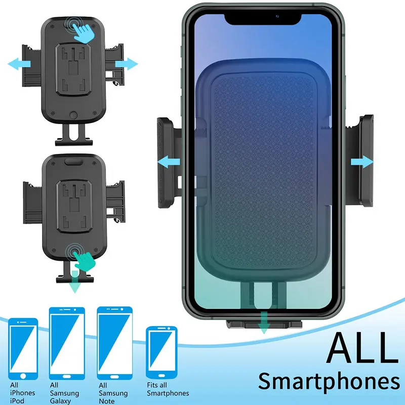 Universal Car Phone Holder Cellphone Mount Stand Adjustable Car Cup Phone Mount for iPhone 14 13 12 Por MAX Huawei Samsung — view 5