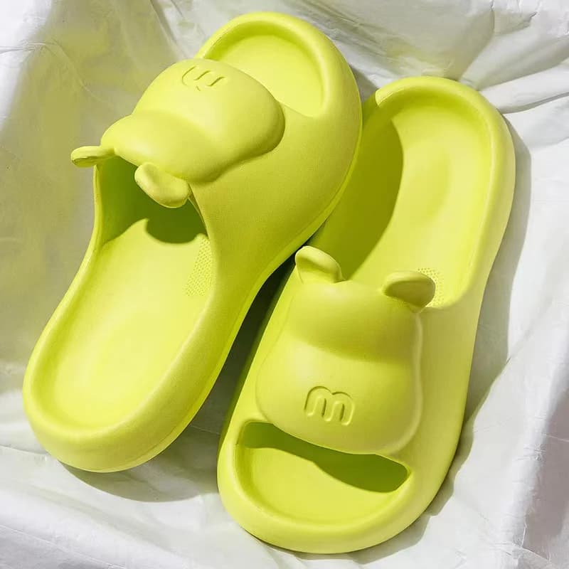 Summer Slippers Bathroom Platform Non-Slip Home Bear Cartoon Flip Flops Beach Women Slipper Sandals Slides Indoor Outdoor Sandal — view 3