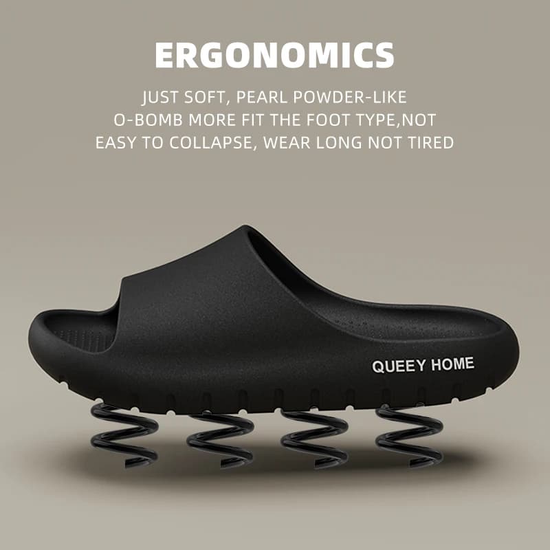 Queeyhome Men Slippers EVA Thick Soled Soft Sandals New Summer Fashion Non Slip Indoor Outdoor Beach Women Shoes — view 4