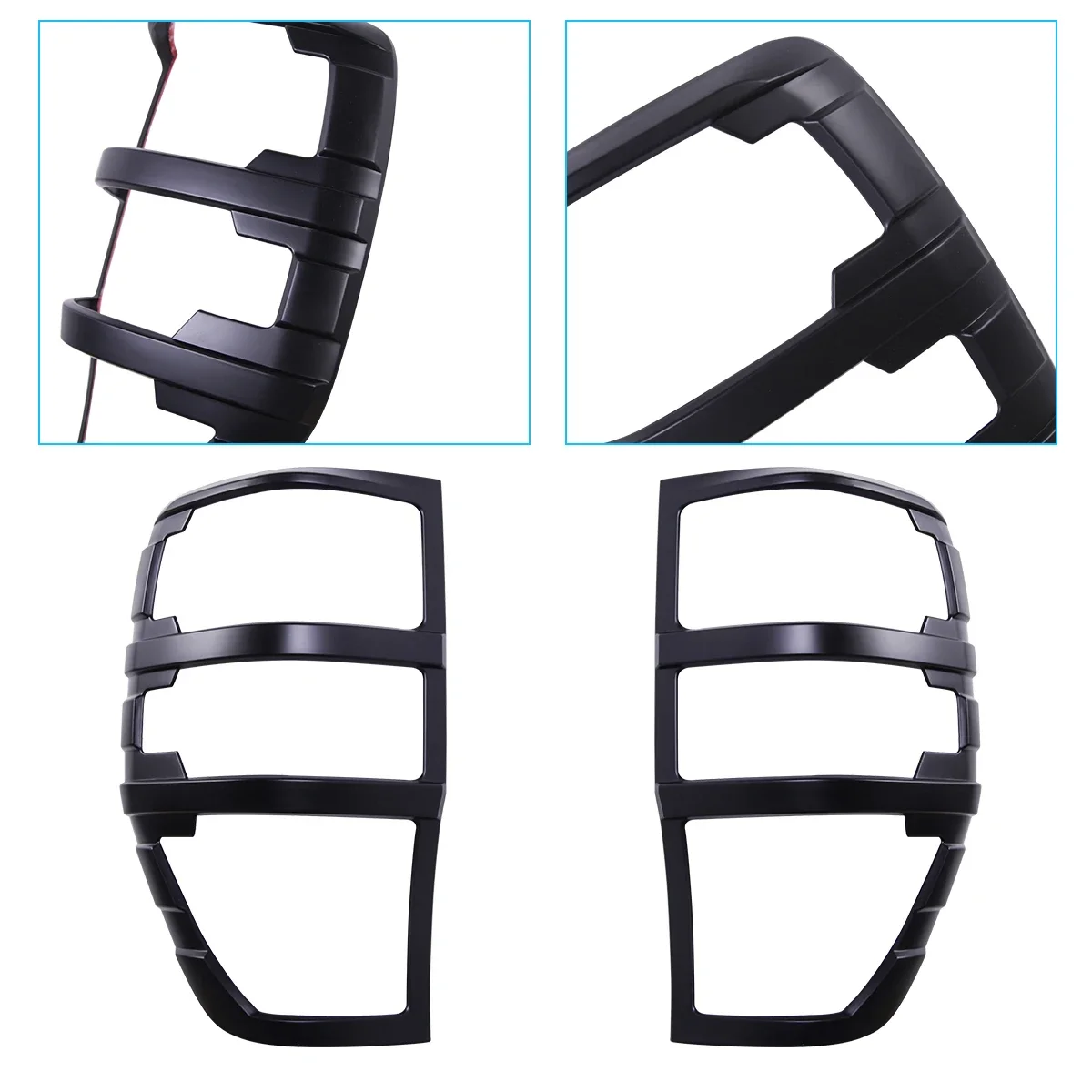 Tail Light Cover Taillight Protector Guard  For Ford Ranger 2012-2022 Wildtrak LIMITED XLT XLS XL Car Accessories — view 2