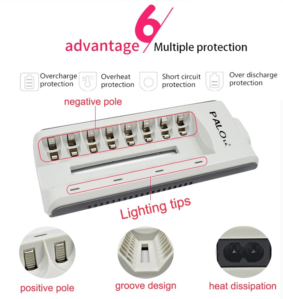 PALO 4-16Pcs AAA Rechargeable Battery 1.2V 1100mAh Ni-MH NiMH Rechargeable AAA Batterie for Flashlight Toys Remote Control Mouse — view 4