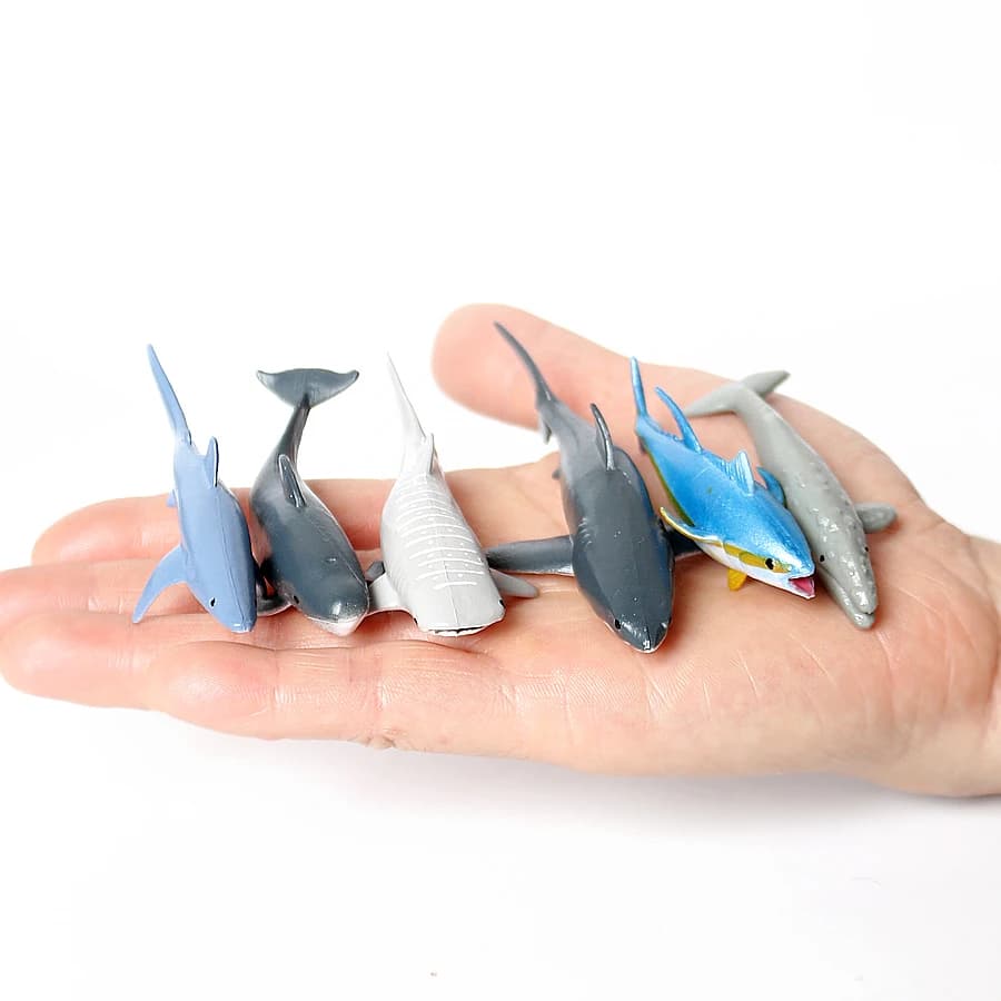 Realistic Mini Sea Animal Figures Dolphin Sharks Whales Octopus Turtle  Stingray Ocean Animals Figurine Cake Topper Kid Toy Gift — view 5