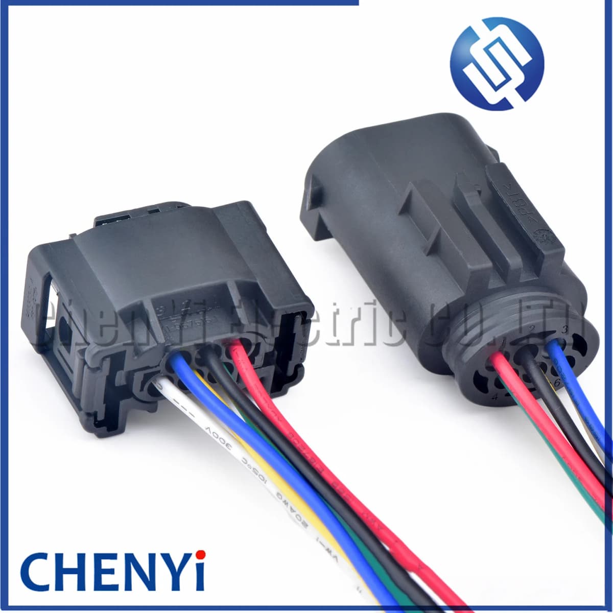 6 Pin female 0.6 mm car Accelerator Pedal Connector plug pigtail 1-967616-1 7M0973119 For Throttle Valve Sensor with wire — view 2