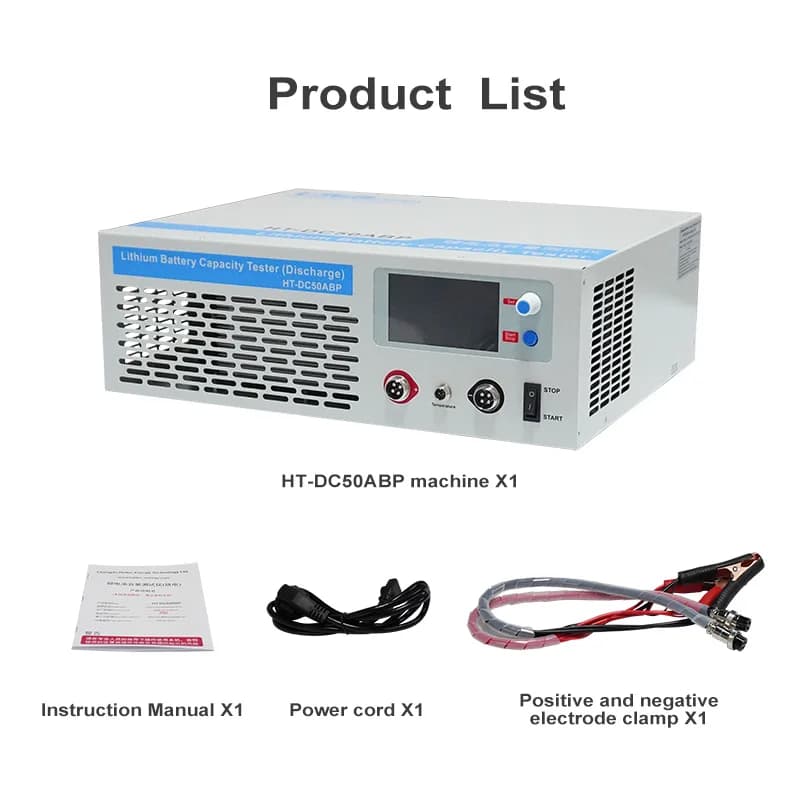 Heltec HT-DC50ABP 5-120V 50A Lithium Battery Capacity Tester Discharge Load Tester Adjustable Current Voltage Discharge Machine for Lithium Lead Acid Battery Capacity Testing — view 5