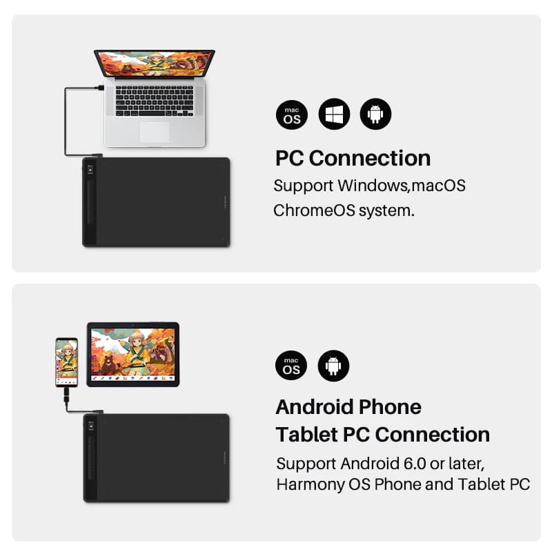 13.6 x 8.5 Inch HUION G930L Wireless Graphics Tablets Inspiroy Giano Drawing tablet Bluetooth Connection with Pentech 3.0 Stylus — view 5