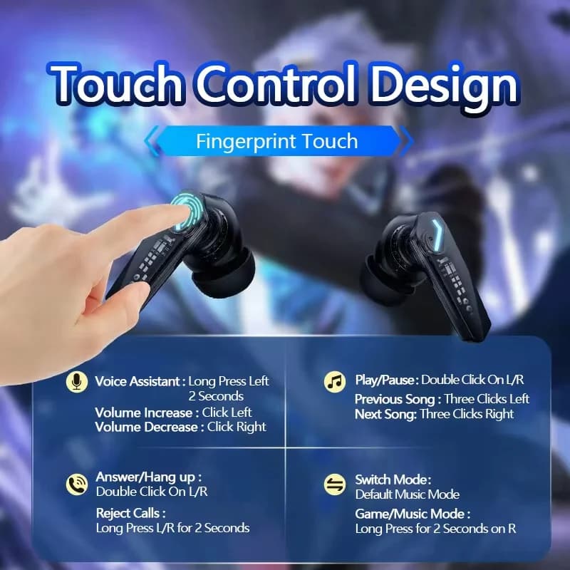 Genuine Lenovo GM2 Pro Bluetooth Earphones Gaming Low Latency In-Ear Wireless Headphones Dual Mode Music Sport Earbuds Headsets — view 5