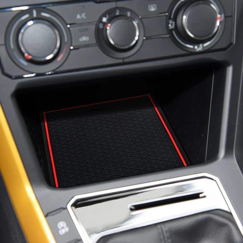 Smabee  for VW Volkswagen POLO MK6 AW 2018 - 2025 Anti-slip Gate Slot Mat Door Groove Cup Holder Pad Car  Interior Accessories — view 3