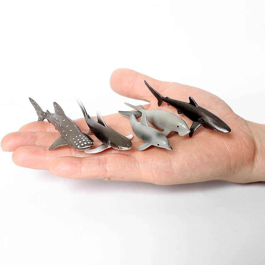 Realistic Mini Sea Animal Figures Dolphin Sharks Whales Octopus Turtle  Stingray Ocean Animals Figurine Cake Topper Kid Toy Gift — view 3