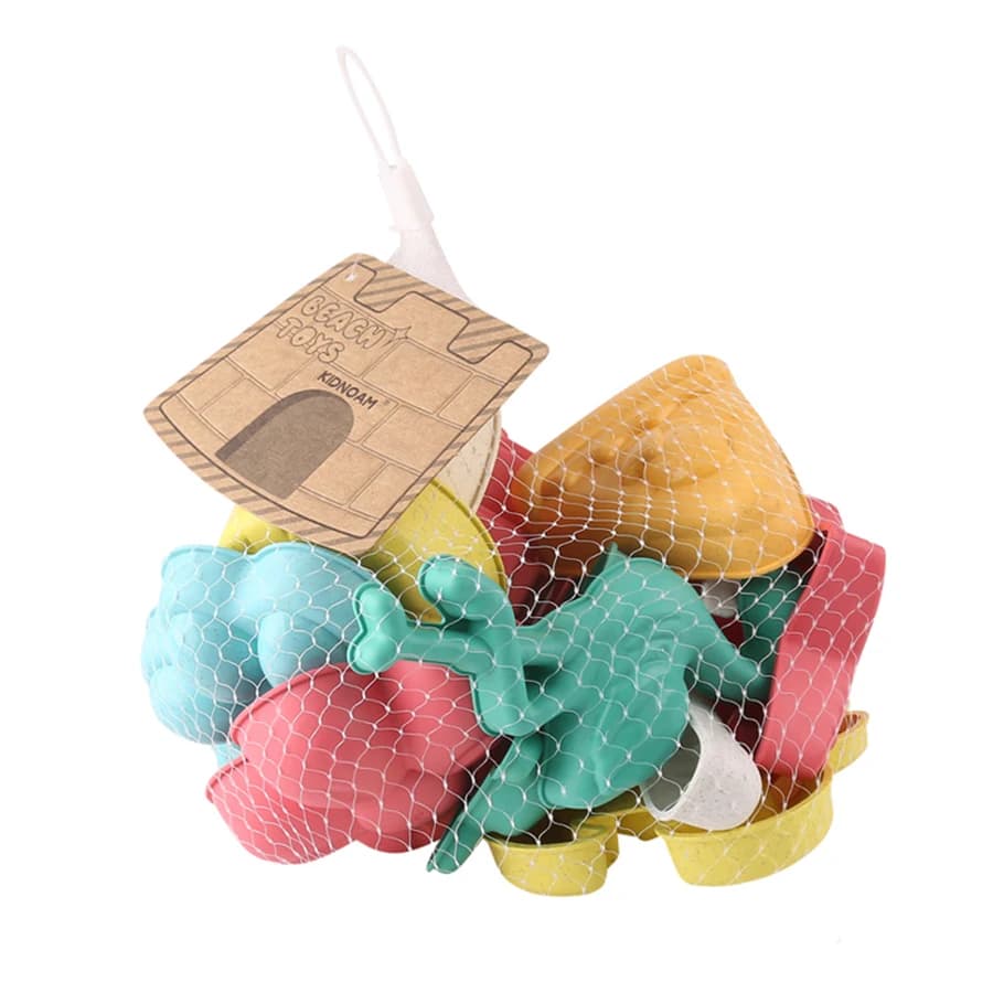 Beach Toy Sand Mold Sand Printing Seaside Sand Digging Tool Accessories Wheat Straw Donut Engineering Vehicle 12-Piece Combinati — view 5