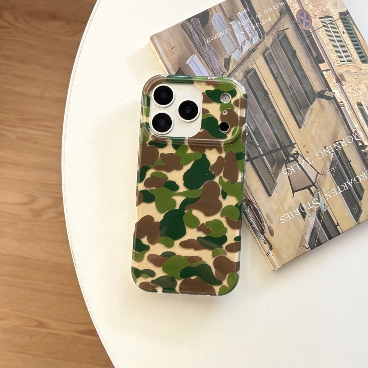 Fashionable Bright Four-Color Camouflage Pattern Glossy Protective Phone Case Suitable for iPhone 17 Pro 13 16 15 14 Pro Max — view 5