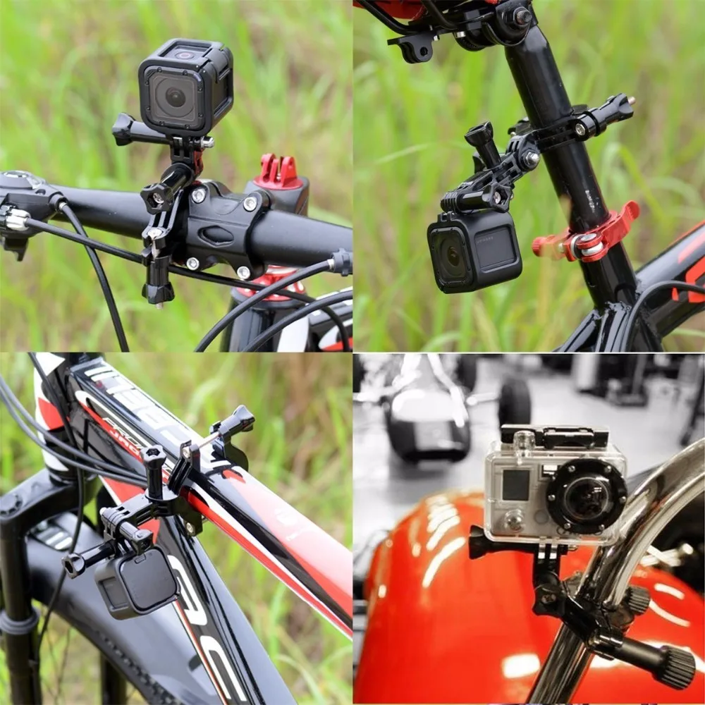 Bike Motorbike Handlebar Mount for GoPro Hero 11 5 4 Seatpost Pole Clamp Mount for Xiaomi Yi Sjcam DJI Sports Camera Accessories — view 5