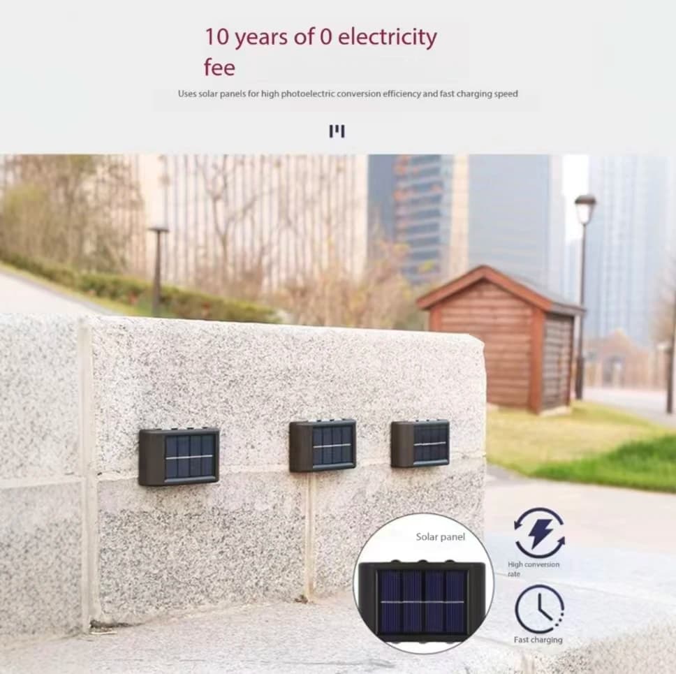 Solar LED Outdoor Wall Light Waterproof Dusk to Dawn Fence Lamp for Garden Yard Porch Pathway Patio Home Decor — view 5
