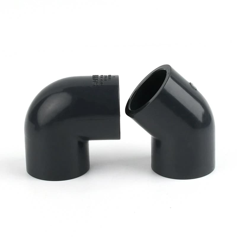 1Pc I.D 20~63mm Dark Grey UPVC Direct 90 Degree Elbow Aquarium Garden Irrigation Tee Water Tube Joint Fittings PVC Pipe End Cap — view 4