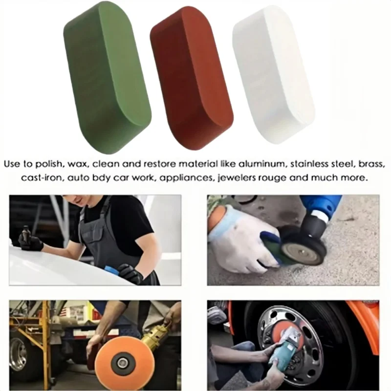 3Pcs 30g Metal Polishing Compound kit for Buffing Stainless Steel Wheel Jewelry Aluminum Buffing Compound Bars Set — view 3