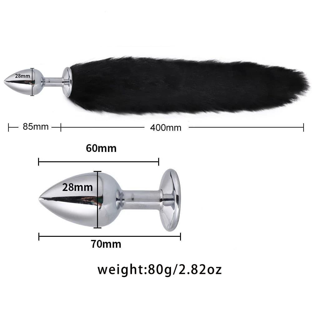 Fox Tail Anal Plug Sexy Plush Cat Ears Headbands Set Butt Plug Tail Erotic Cosplay Sex Toys for Women Anal Masturbating — view 3
