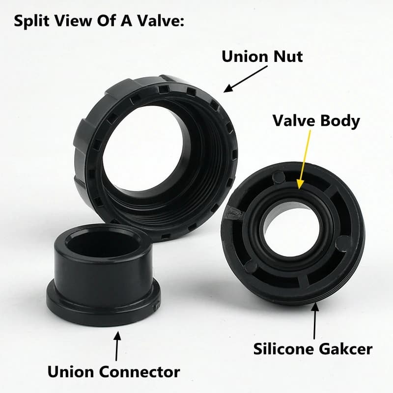 1Pc I.D 20~63mm Dark Grey UPVC Direct 90 Degree Elbow Aquarium Garden Irrigation Tee Water Tube Joint Fittings PVC Pipe End Cap — view 2