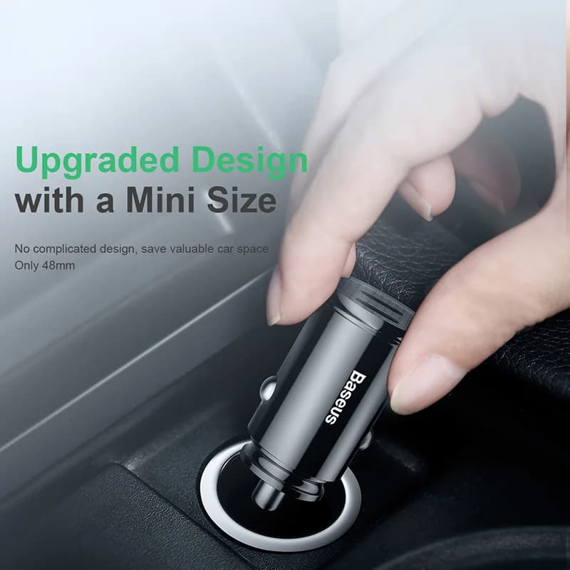 Baseus 30W Dual USB C Car Charger Type C FCP SCP USB PD 3.0 For iPhone 13 14 15 Sumsung Xiaomi Fast Charging Car Phone Charger — view 5