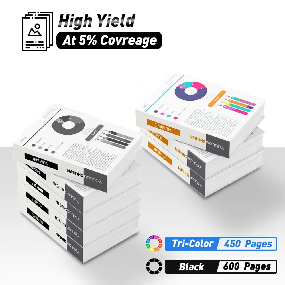 InkGarden 667XL Ink Cartridges For HP 667 HP667 XL Replacement Compatible Deskjet 1275 2374 2375 2376 2775 2776 6475 Printer — view 2