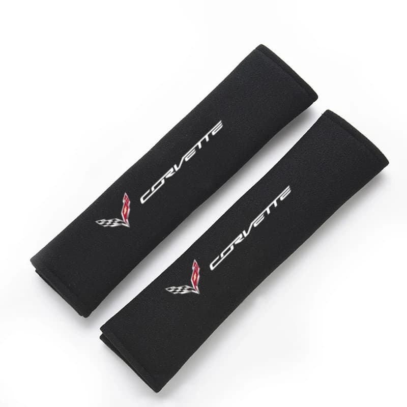 For Corvette C1 C2 C3 C4 C5 C5 C6 C7 C6-R C8 Car Seatbelt Shoulder Pad Cover Carbon Fiber Seat Belt Protector Cushion — view 3