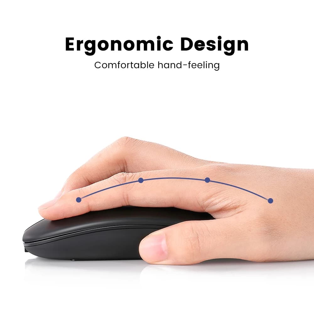 Wireless Bluetooth Mouse 2.4GHz Dual Modes RGB Rechargable Quiet Slim Wireless Mice Compatible For PC iPad Laptop PC Computer — view 4