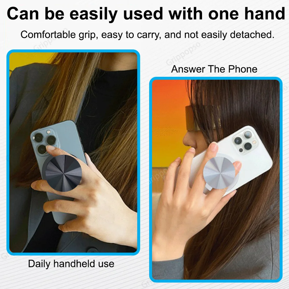 Grippopso Magnetic Folding Cell Phone Grip For Samsung Holder Socket Pocket For IPhone 52 Magnet Safe Ring Finger Expanding Stan — view 6
