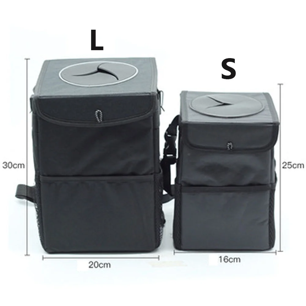 1 Pcs Portable Waterproof Car Trash Can Auto Organizer Garbage Can Car Accessories — view 2