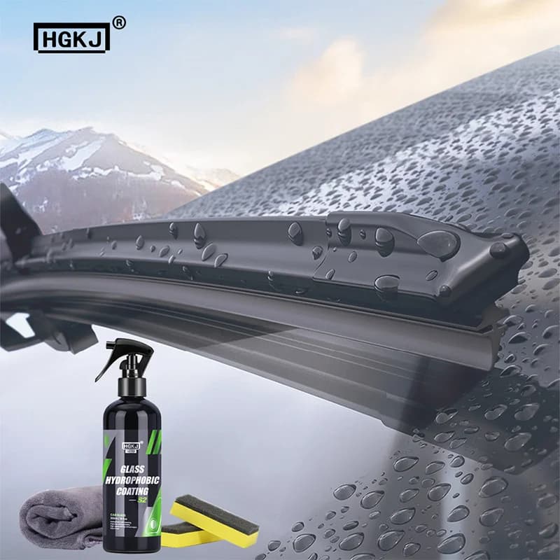 HGKJ S2 Car Glass Coating Agent Anti-rain Waterproof Spray Rain Remover Car Windshield Water Repellent Auto Accessories — view 2