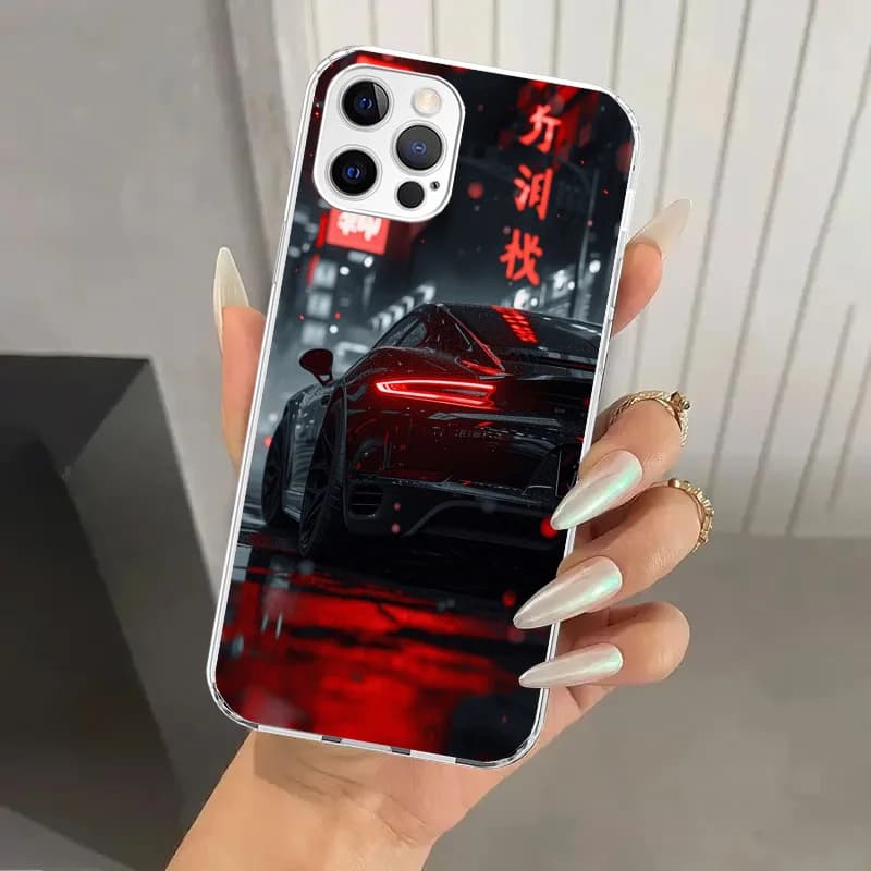 Sports Car 911 Phone Case for Iphone 17 Air 16 15 Plus 14 13 Mini 12 11 Pro Max 16E 7 8 SE 2020 Soft Funda Print Shell — view 3