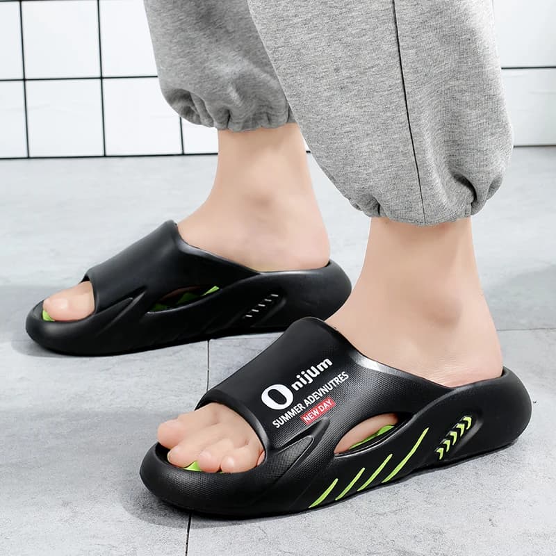 Summer Men's Massage Slippers Slides Indoor Outdoor Sandals Beach Casual Shoes Comfortable Sole Men's Slippers Big Size 46 47 — view 5