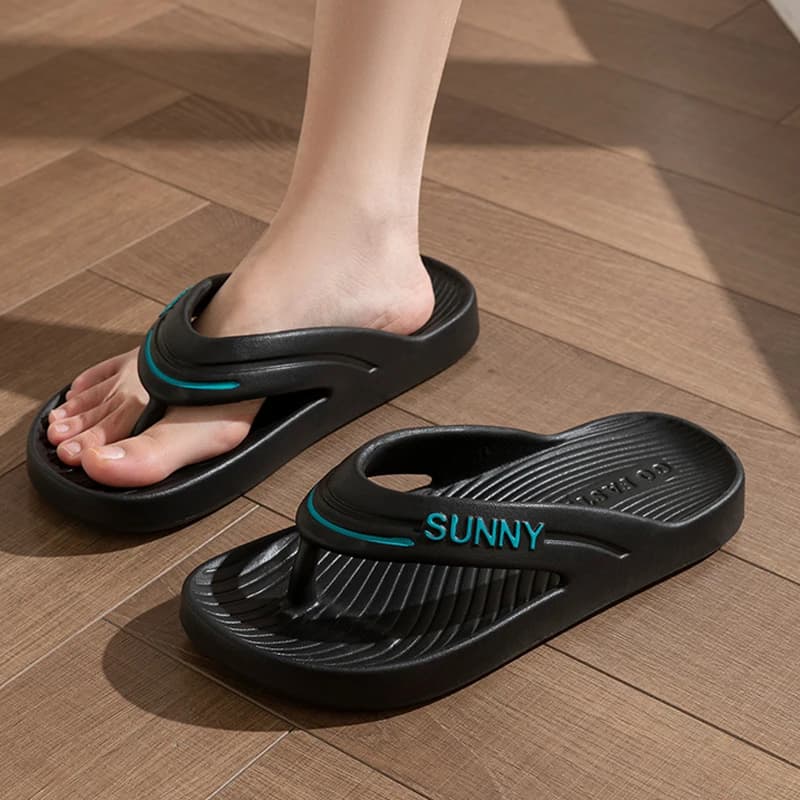 Thick Platform EVA Flip Flops For Women Summer Clip Toe Non Slip Beach Sandals Woman Men Comfortable Soft Sole Cloud Slippers — view 2