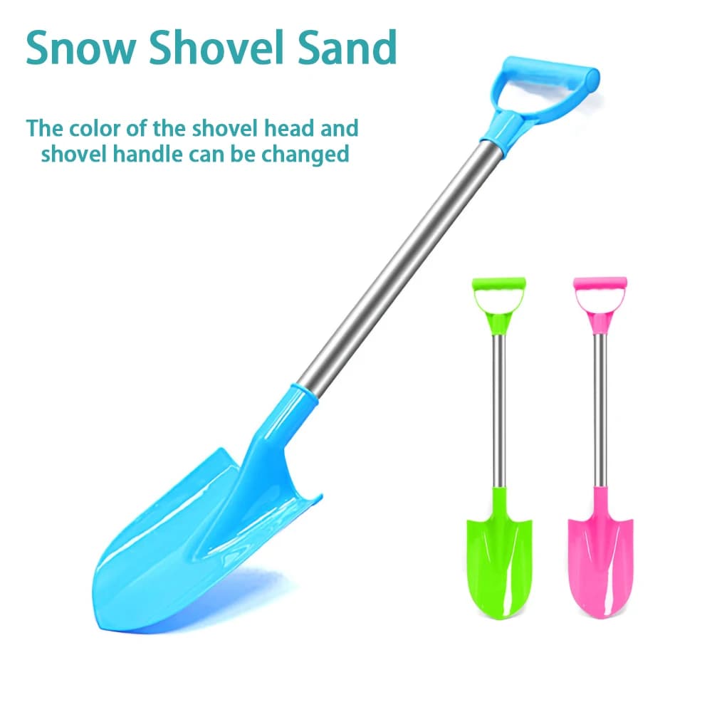 Children Beach Shovel 56cm Stainless Steel Pointed Shovel Toy Sand Snow Thickened Play House Beach Shovel Outdoor Toys Kids Gift — view 5