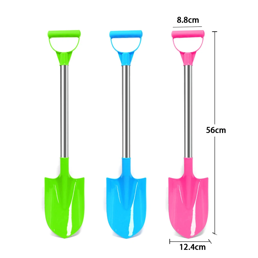 Children Beach Shovel 56cm Stainless Steel Pointed Shovel Toy Sand Snow Thickened Play House Beach Shovel Outdoor Toys Kids Gift — view 2