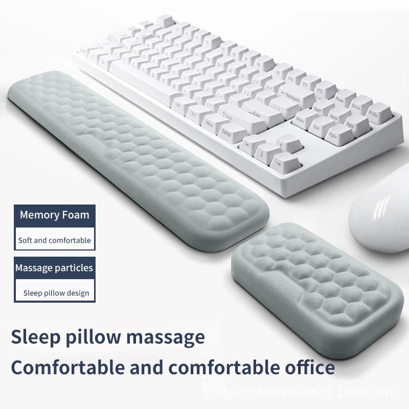 Mousepad Ergonomic Keyboard Mouse Wrist Rest Office Typing Protection Relax Wrist Memory Foam Mouse Pad Computer Laptop Desk Mat — view 2