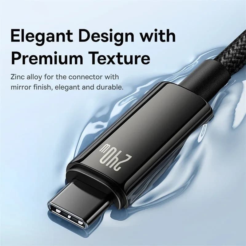 Baseus 240W USB C Cable for iPhone 17 16 15 Plus Pro Max Supercharge for Macbook Fast Charger Type C Cable  for xiaomi  Samsung — view 4