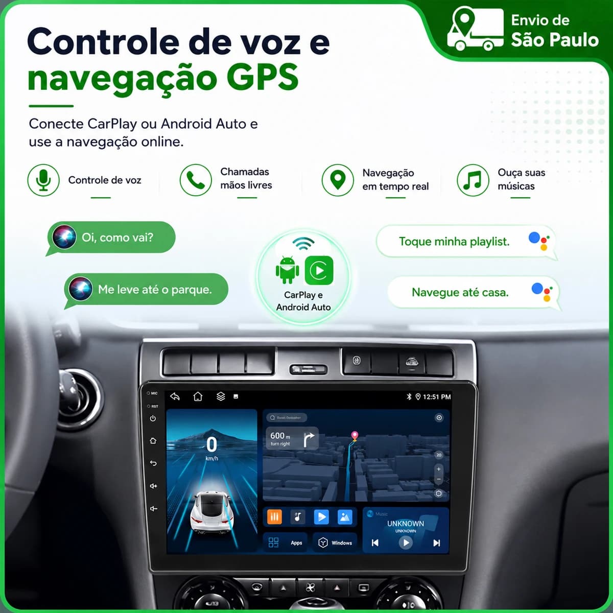 ESSGOO Car Radio Android 15 Carplay Auto Multimedia Video 7/9/10'' Universal Stereo For Volkswagen Nissan Hyundai Kia Toyota — view 3