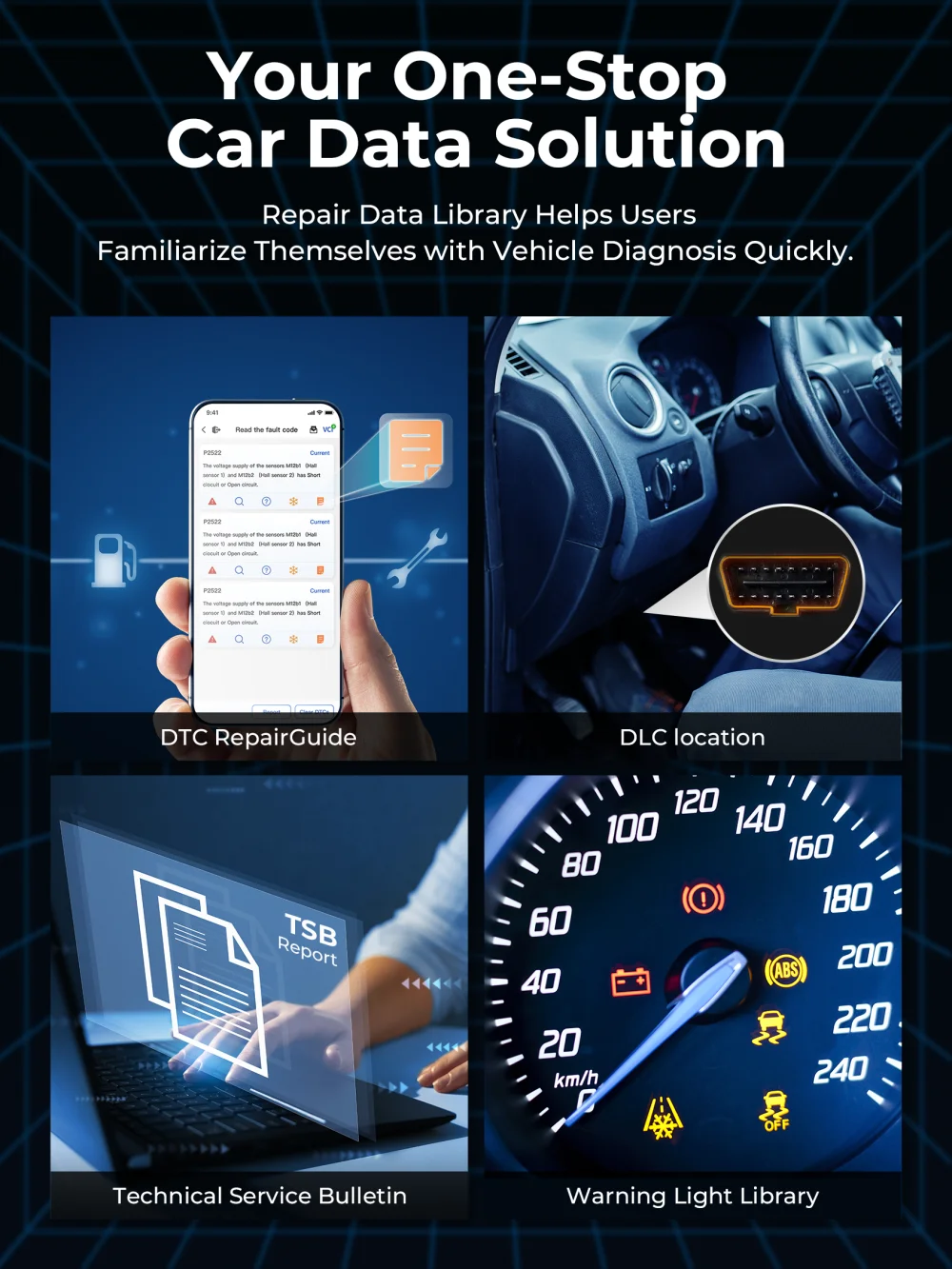 TOPDON TopScan Lite Scanner Smart Diagnostic Tool DTC Repair Guide Bluetooth OBD2 code reader Full System Active Test — view 3