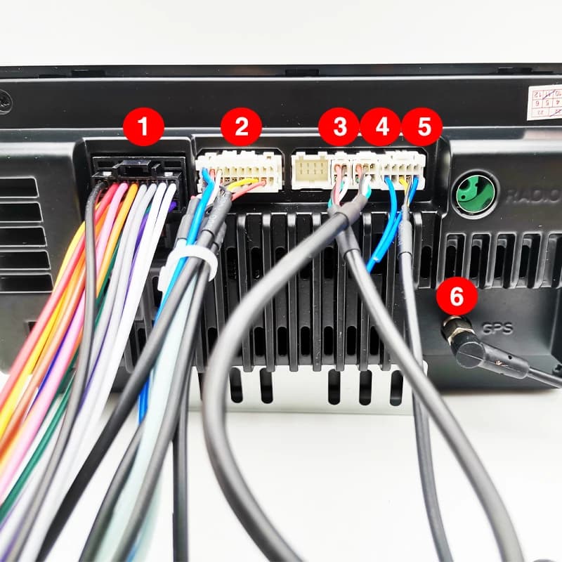 Universal 16 Pin Wiring Harness, USB Adapter, GPS Antenna, Video Audio RCA, Camera Input Cable, for Car Android System Head Unit — view 2