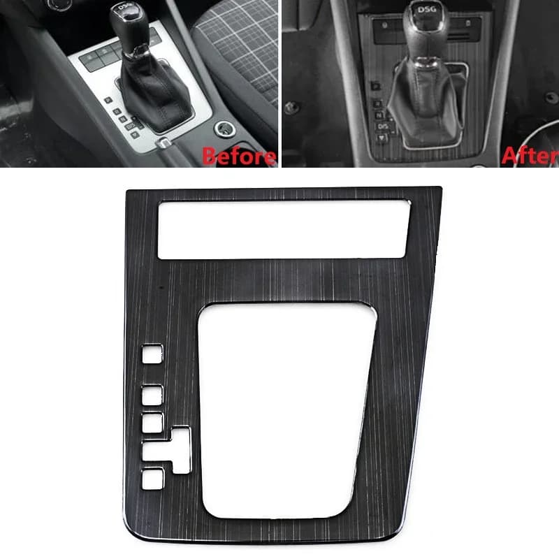 Stainless Steel Car Gear Shift Panel Cover Replacements Interior Mouldings For Skoda Octavia/RS 2015-2019 Auto Sticker