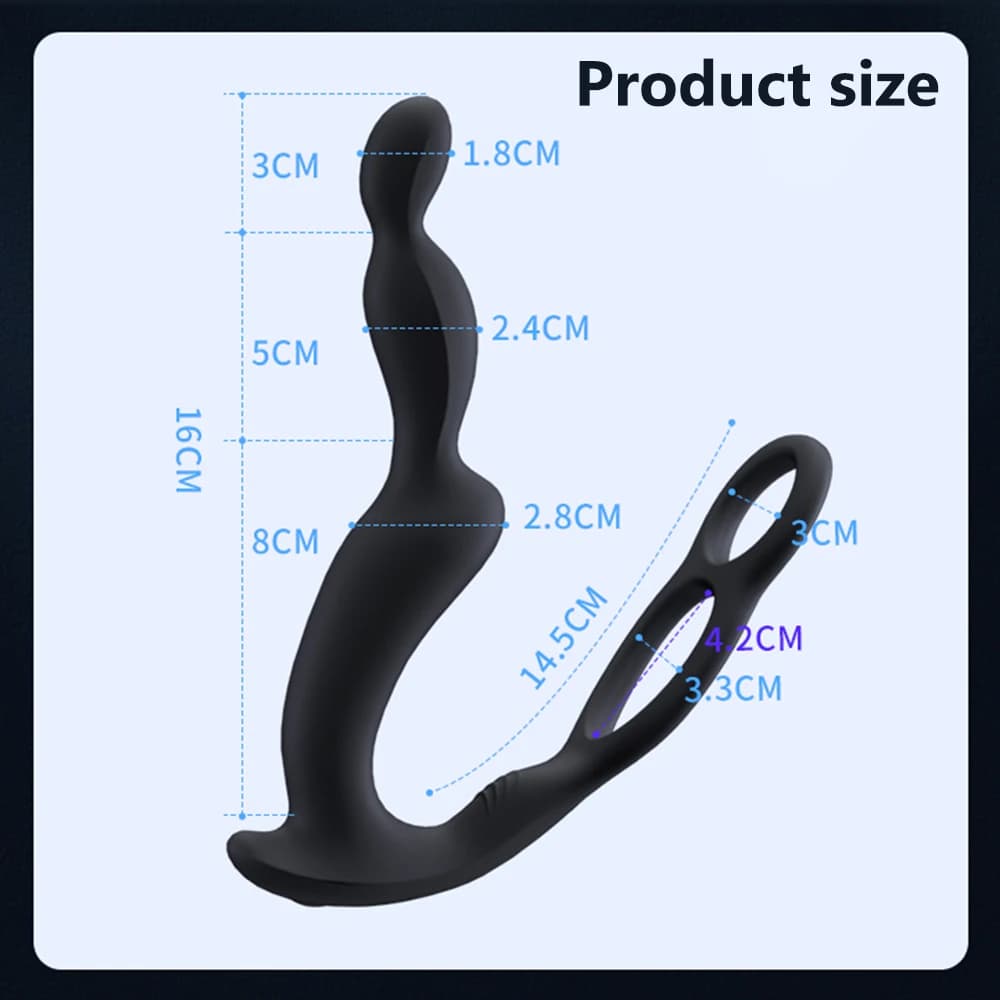 10 Speeds Vibrating Anal Plug Sex Toys Vibrator Male Masturbation Prostate Massage Penis Ring Wireless Remote Control Adult — view 4