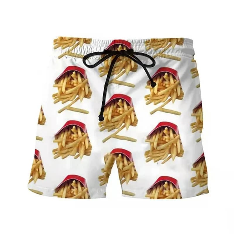 Funny Fatty Beef Hot Dog Men's 3D Print Short Pants Street Hip Hop Beach Shorts Skateboard Swimming Shorts Women Short Trunks — view 4