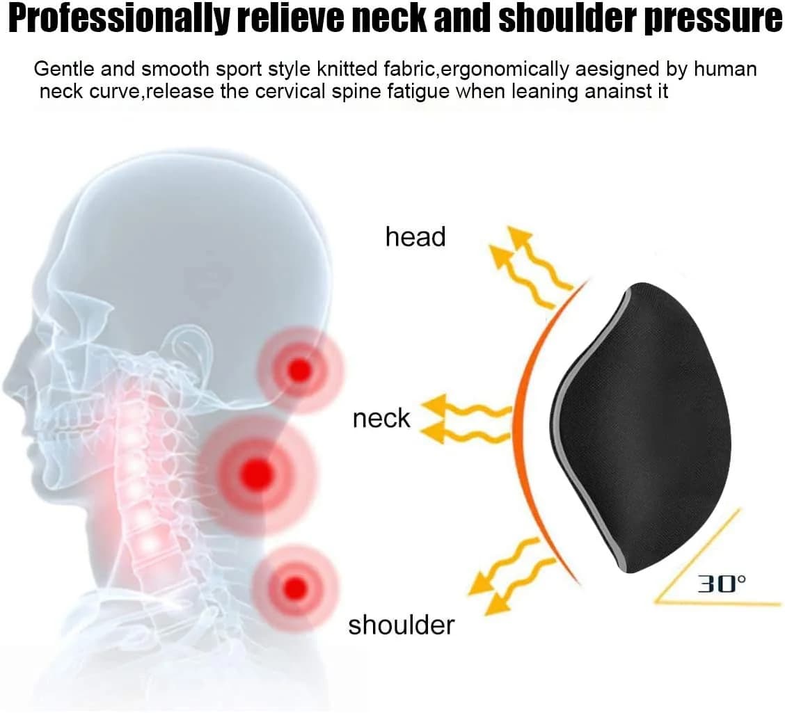 Car Headrest Neck Pillow Auto Car Neck Cushion Memory Foam Breathable Head Support Neck Rest Protector Automobiles Interior — view 2