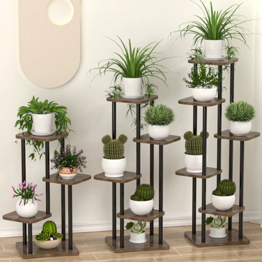 Plant Stand - All-Season Outdoor Flower Shelf With Multi-Tier Space-Saving Design For Balcony, Garden & Patio Living Room — view 2